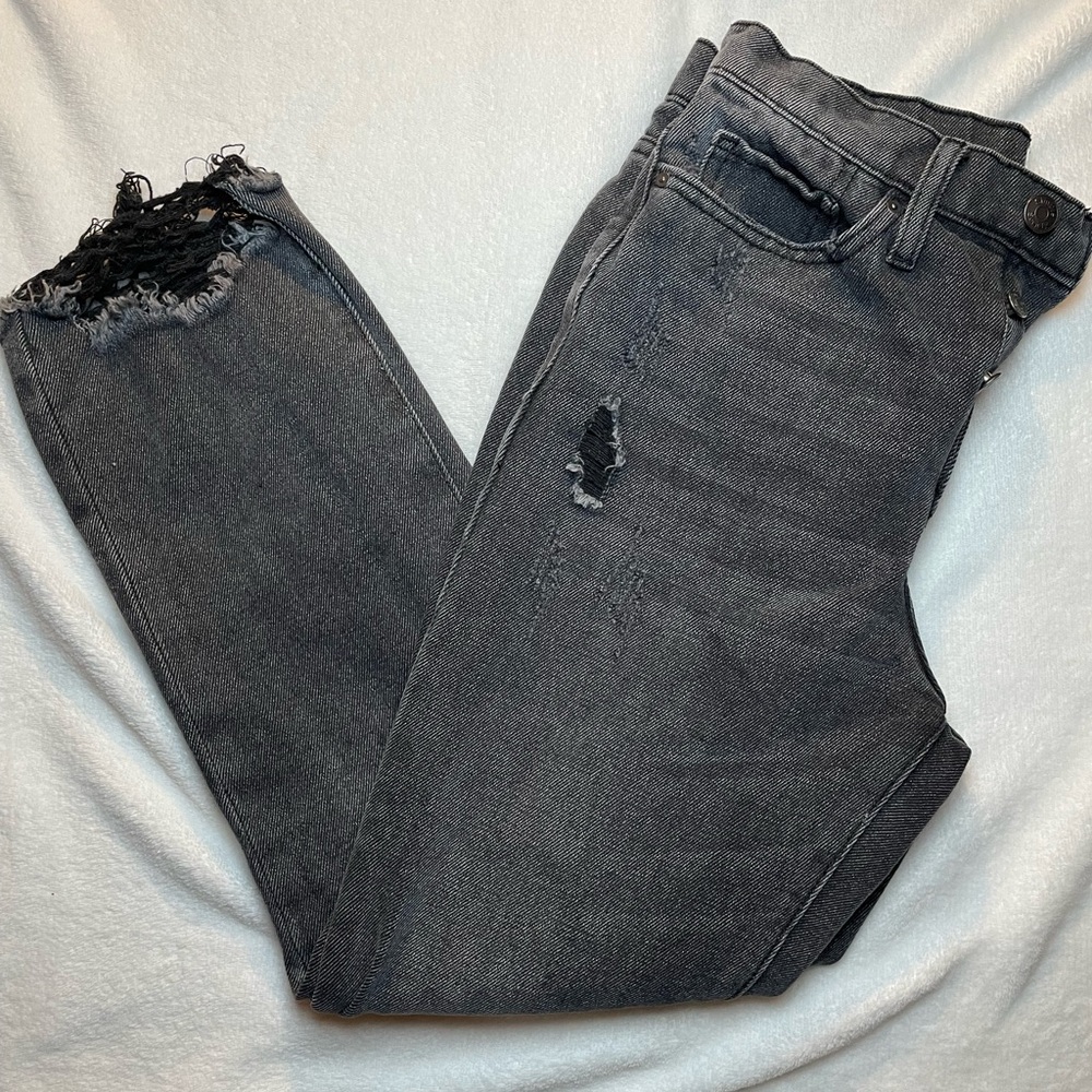 Straight leg Washed denim